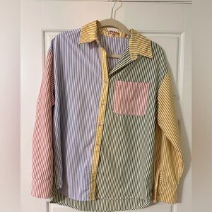 Colorful Striped Button Down Shirt
